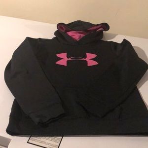 Under Armour girls hoodie black and pink YM